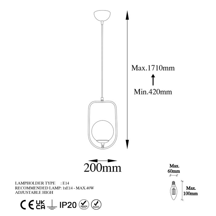 Opviq Lámpara de araña negra de metal con altura ajustable Opviq Lámpara de araña negra de metal con altura ajustable